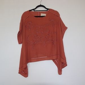 Moon River Rusty Rose Blouse